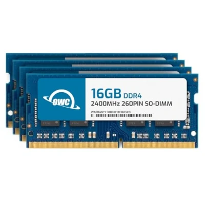Abbildung von OWC 64GB Memory Upgrade Kit 4 x 16GB PC19200 DDR4 2400MHz SO DIMMs für 27&quot; iMac (Mid 2017), und kompatible PCs