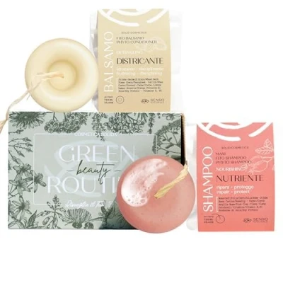 Abbildung von Senso Naturale Set Erhabenes Haar Shampoo + Conditioner Festes Reparateur für Trockenes und Behandeltes Haar, Nährend, Entwirrend, Restrukturierend, 100% Natürlich, Biologisch Vegan