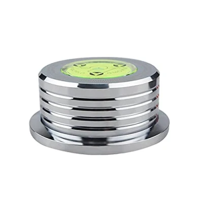 Abbildung von LP Schallplattenstabilisator, Metall Disc Stabilisator, Universal 50Hz Plattenspieler Schallplatten Gewichts Stabilisator Klemme, Aufnahme geeignet für (Silber)