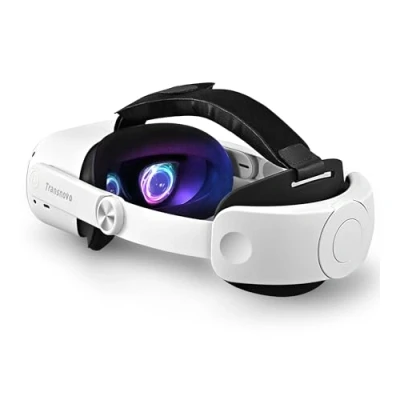 Abbildung von TRANSNOVO VR Elite Strap kompatibel mit Quest 2 Zubehör Head Strap, Ersatz für PU Silikonpad und Schwammpad, Reduzieren des Kopfdrucks Komfortables Kopfpolster