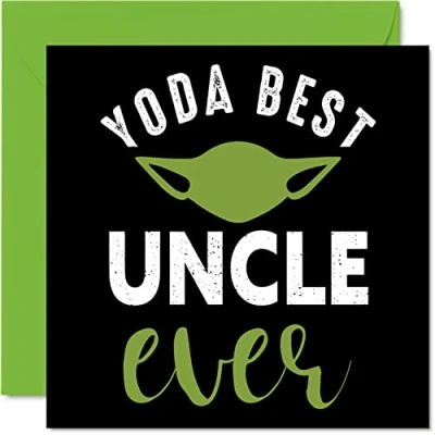 Abbildung von Lustige Geburtstagskarte für Onkel Yoda Best Witz Happy Birthday Karte von Nichte Neffe, Banter Geburtstagsgeschenke, 145 mm x mm, Geburtstagsgrußkarten, Geschenk
