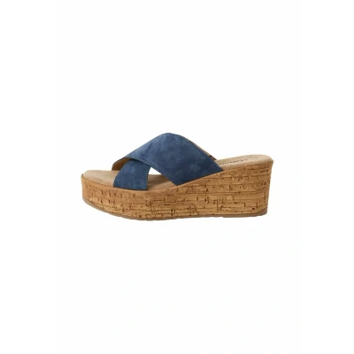 Abbildung von s.Oliver Pantolette hoch, Damen, Größe: 39, Indigo Leder