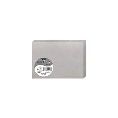 Abbildung von Clairefontaine 12589C Packung mit 25 Karten Pollen Format C6 11x15,5cm, 210g, ideal für Ihre Einladungen und Korrespondenz, Silber, 1 Pack