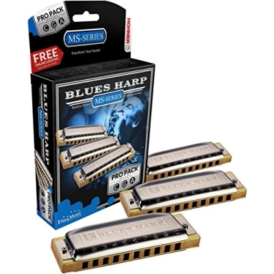 Abbildung von Hohner 3P532BX Blues Harp Harmonica, Pro Pack, Keys of C, G, and A Major