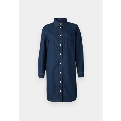 Abbildung von Marc O&#039;Polo Denim Oversized FIT LONG Sleeve Dress Jeanskleid, Damen, Größe: Small, Dark blue