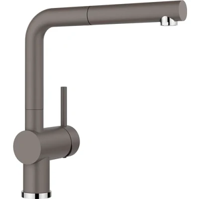 Abbildung von BLANCO LINUS S Küchenarmatur in vulkangrau Hochdruck Mit herausziehbarem Schlauch Rückflussverhinderer Keramik Kartusche Gesicherte Wasserqualität &amp; wassersparend
