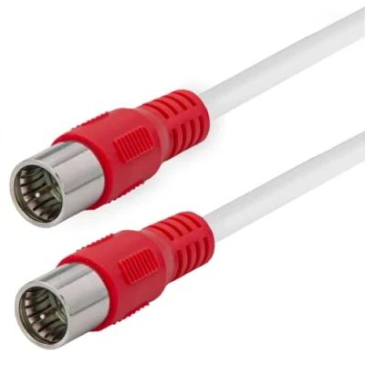 Abbildung von MaxTrack Antennenkabel nach Vodafone Spezifikation FQMS9,0L, VF TS 5001, Quick F Stecker, Sat Kabel, Class A, 4 fach geschirmtes Koaxialkabel, Für Kabel TV, Internet und Satellitenreceiver