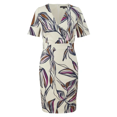 Abbildung von comma MIT Floralem Muster Etuikleid offwhite floral p, Damen, Größe: 42, Off white p