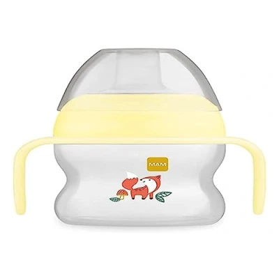Abbildung von MAM Schnabeltasse 6+ Monate 150ml (zufällige Farbe) Trinklernbecher mit auslaufsicherem Schnabel und ergonomischen Griffen Baby erste Tasse ultraweichem