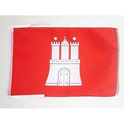 Abbildung von AZ FLAG Flagge Hamburg 45x30 Cm Mit Kordel Fahne 30 x 45 Flaggen