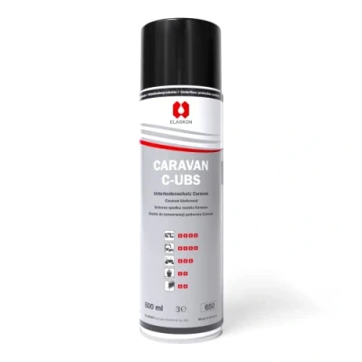 Abbildung von ELASKON C UBS Caravan Unterbodenschutz Spray 500 ml/Korrosionsschutz und Rostschutz Spray/Unterbodenschutz für Wohnwagen Caravan/Unterbodenschutz Bitumenbasis Aerosoldose
