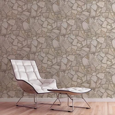 Abbildung von A.S. Création Vliestapete &quot;Terra Tapete Steinoptik&quot;, matt gemustert neutral, Stein Steinwand Naturstein 3d Optik Tapeten Wohnzimmer modern