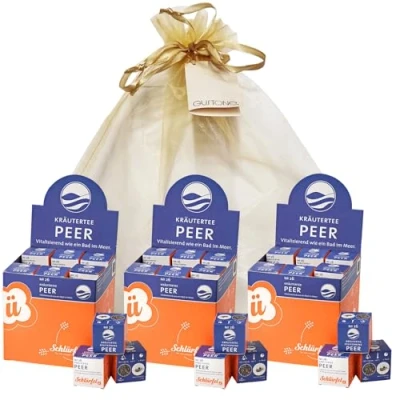 Abbildung von GUSTONE. Tee Geschenkset Schlürf Bio Kräutertee „Peer“ 3 x 27 Pyramiden Teebeutel