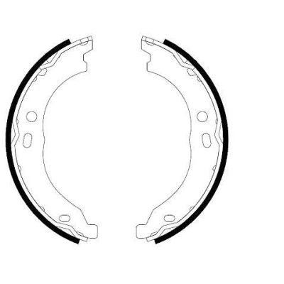 Abbildung von HELLA PAGID 8DA 355 050 751 Bremsbackensatz, Feststellbremse H9925 Bremssystem: Bendix für u.a. CITROEN / FIAT PEUGEOT