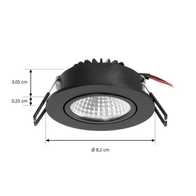 Abbildung von Arcchio LED Downlight Zarik schwarz, 3.000K