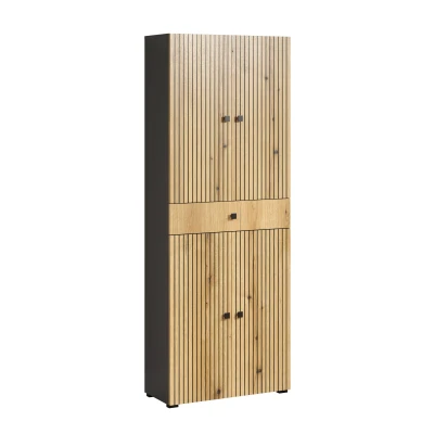 Abbildung von welltime Hochschrank &quot;Amrum&quot;, (1 St.), Geräumiger Badschrank in eleganter Rillenoptik (B/T/H) 70/31/188 cm