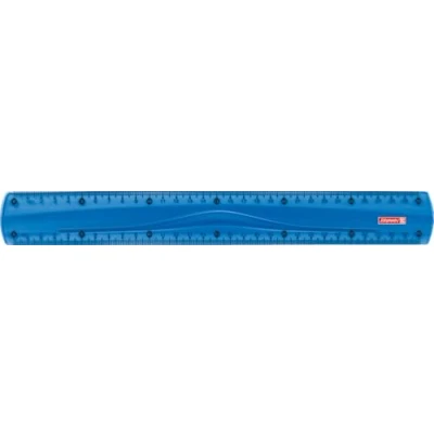 Abbildung von Brunnen 104973033 Lineal (für Schule und Büro Colour Code, 30 cm, mit Griffmulde, für Links Rechthänder) blau / azur