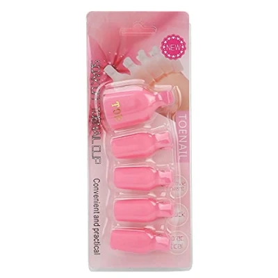 Abbildung von 5 Stück Gel Nagellack Entferner Clips, Nail Art Soak Off Clip UV Entfernungs Wrap Werkzeug, Zehen Clips Reiniger Zehennagel Werkzeug(Rosa)