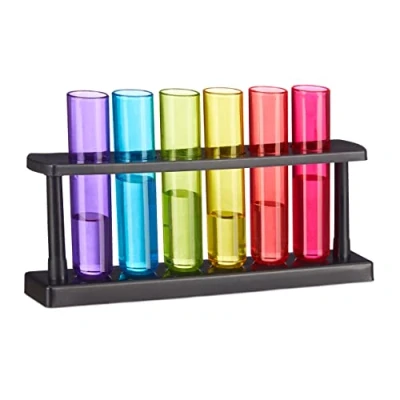 Abbildung von relaxdays Gläser Set Reagenzgläser Shotgläser 6er Set, Kunststoff