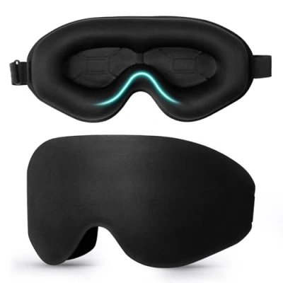Abbildung von Blendura Schlafmaske, Schlafmasken für Herren Frauen 3D Augenhöhlen und verstellbares Gummiband Bequem Schlafmaske Lichtblockierende Augenmaske Sleep Mask Reise