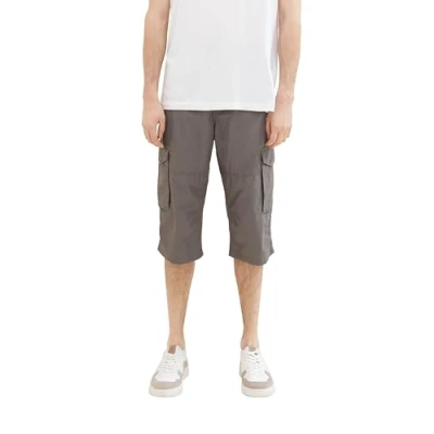 Abbildung von TOM Tailor Bermuda MIT Print Shorts, Herren, Größe: 28, Grey geometric structure