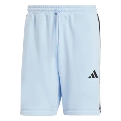 Abbildung von adidas Herren Essential Three Stripes French Terry Short, Glow Blue/Black, M Tall