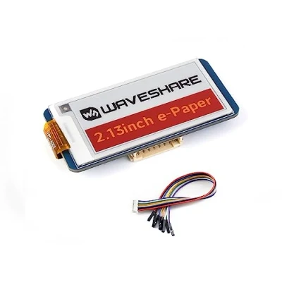 Abbildung von 2.13 Inch e Paper Display HAT (G) 250 x 122 Resolution 3.3 V/5 V Four Colour Ink Screen Module for Raspberry Pi 4B/3B+/3B/2B/Zero/Zero W/Zero WH, Jetson Nano,Arduino