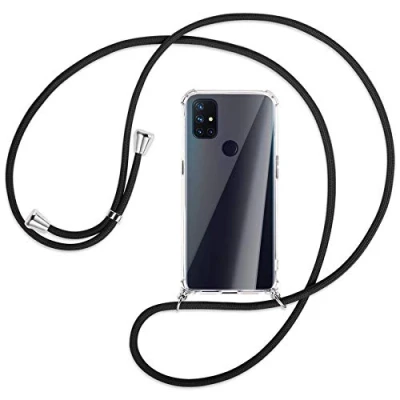 Abbildung von mtb more energy® Handykette kompatibel mit OnePlus Nord N100 (6.52&#039;&#039;) schwarz Smartphone Hülle zum Umhängen Anti Shock Full TPU Case