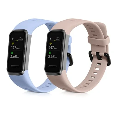Abbildung von kwmobile 2x Sportarmband kompatibel mit Huawei Band 4 Armband Fitnesstracker Set aus TPU Silikon