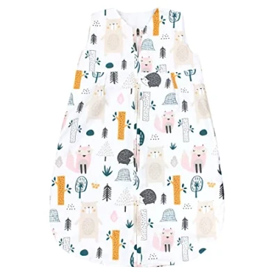 Abbildung von TupTam Baby Sommer Schlafsack 0.5 TOG aus OEKO TEX zertifizierten Materialien, Farbe: Waldtiere, Größe: 80 86