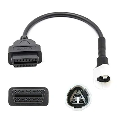 Abbildung von F96CS OBD2 Diagnosekabel Adapter 30cm passende für Yamaha Motorrad, 3 Pin auf 16 OBD II Diagnose Scanner Interface, Fehlercodes auslesen und löschen