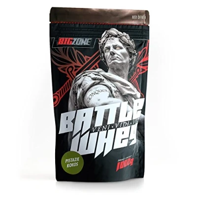 Abbildung von Big Zone BATTLE Whey Protein Concentrate Eiweiss Lecker Qualität Made in Germany 1000g 1KG Pulver (Pistazie Kokos)