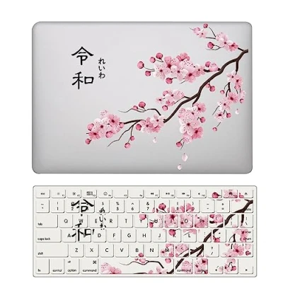 Abbildung von Hülle Kompatibel mit MacBook 12 Zoll 2017 2016 2015 Freisetzung A1534 Retina Display, Plastik Schützend Hartschale Snap Case &amp; Tastaturabdeckung für Zoll, Pfirsichblüte