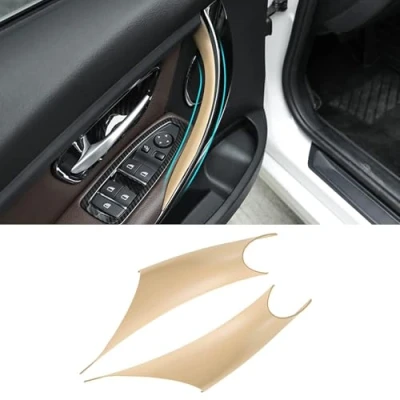 Abbildung von TTCR II 2PCS Türgriff Innen Kompatibel Mit Türgriffe BMW 3er 4er F30/F31/F34/F80 320i,328i,330i,335i &amp; F32/F33/F36 428i,435i,Türgriffabdeckungen für die Fahrerseite und Beifahrertür(Beige)