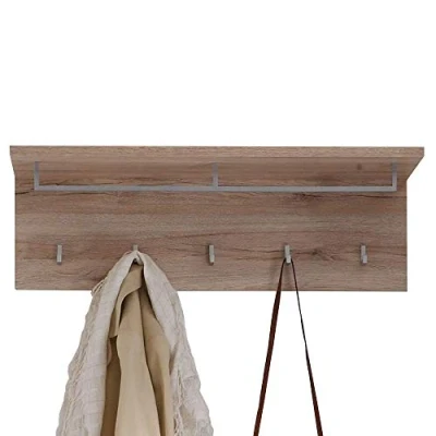 Abbildung von trendteam smart living Garderobenpaneel Paneel Garderobe Malea Aufbaumaß (BxHxT) 88 x 29 27 cm Farbe Eiche San Remo Hell 132447390