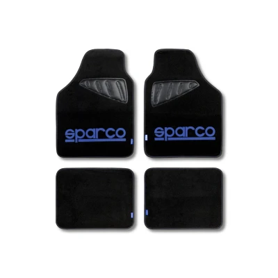 Abbildung von SPARCO SPC1901 Fußmattensatz Polyester, PVC, Latex vorne und hinten Blau, schwarz