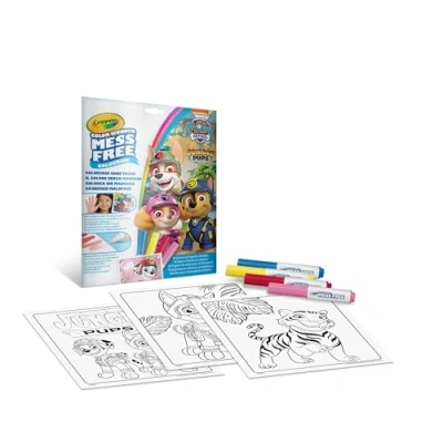 Abbildung von CRAYOLA Color Wonder, Malset mit 18 Ausmalseiten und 4 nicht fleckenden Filzstiften, Thema Paw Patrol, Kreative Beschäftigung für Kinder, 3,4,5 Jahre, 75 2814