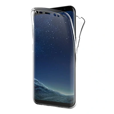 Abbildung von AICEK Samsung Galaxy S8 Hülle, 360 Full Body Transparent Silikon Schutzhülle für Case Crystal Clear Durchsichtige TPU Bumper Handyhülle (5,8 Zoll)