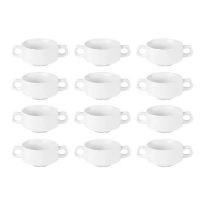 Abbildung von Olympia Athena Hotelware Stapelbare Suppenschüssel 290ml 10oz (Box 12), 57mm x 160mm, Weiß