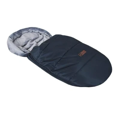 Abbildung von BABYLUX Fußsack 90cm MINKY Kinderwagen Buggy Babyschale Thermo +/ Muff Handmuff Winterfußsack (K26 Schwarz/Grau)