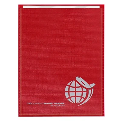 Abbildung von VELOFLEX 3257800 Document Safe Hülle, Reisepasshülle, Schutzhülle, RFID/NFC Schutz, 100 x 128 mm, rot, 1 Stück