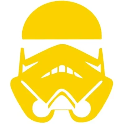 Abbildung von Decus Star Wars Stormtrooper L 0150 (gelb) // Sticker OEM JDM Style Aufkleber