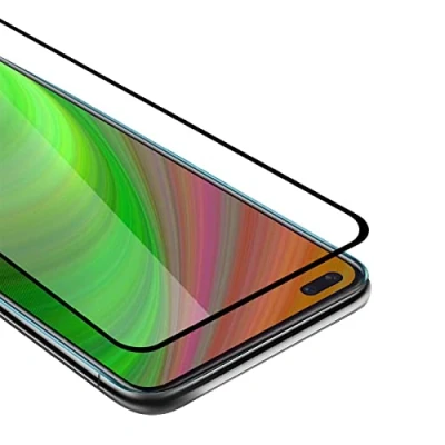 Abbildung von Cadorabo Vollbild Panzer Folie kompatibel mit OnePlus Nord Schutzfolie in TRANSPARENT SCHWARZ Gehärtetes (Tempered) Display Schutzglas 9H Härte 3D Touch
