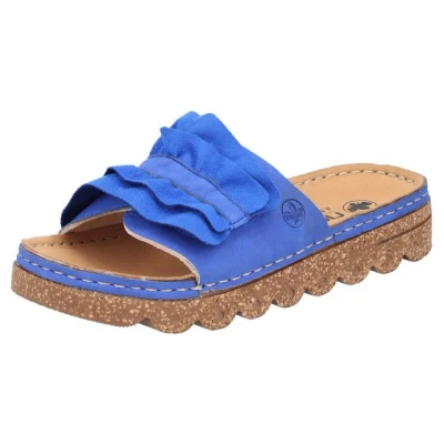Abbildung von Rieker Pantolette Sommerschuh, Strandschuh, Hausschuh mit modischer Plateausohle