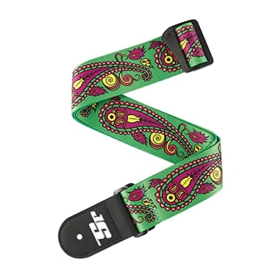 Abbildung von D&#039;Addario 50JS13 Joe Satriani Gitarrengurt, Paisley Grün