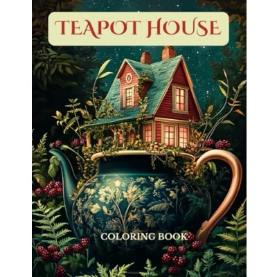Abbildung von Teapot House Coloring Book: Embark on a Dreamy Journey with 50 Cozy Fairy Homes Illustrations for Relaxation and Fantasy, Perfect Adults Teens (Magical Houses Books, Band 1)