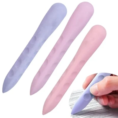 Abbildung von 3 Stück Dreieckradierer Grip,Weicher 2B Radierer,Radierer Radiergummi Set,Weicher Radierer, Aesthetic Radiergummis, Dreieck für Schule, Skizzen, Gemälden, Künsten 10 x 1.5cm Stil 2