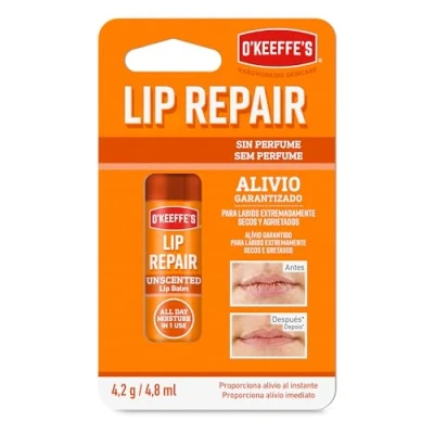 Abbildung von O&#039;Keeffe&#039;s Lip Repair Reparatur Lippenbalsam für trockene und rissige Lippen 24h Feuchtigkeit ohne Duft