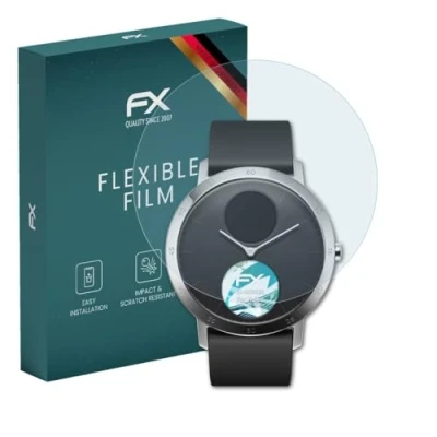 Abbildung von atFoliX Schutzfolie kompatibel mit Nokia Steel HR 40 mm Folie, ultraklare und flexible FX Displayschutzfolie (3X)