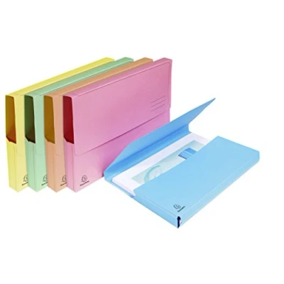 Abbildung von Exacompta 47870E Aktenmappen Packung (mit Verschlußkappe, aus Manila Karton 290 g, Nature Future, Din A4) 25 Stück farbig sortiert
